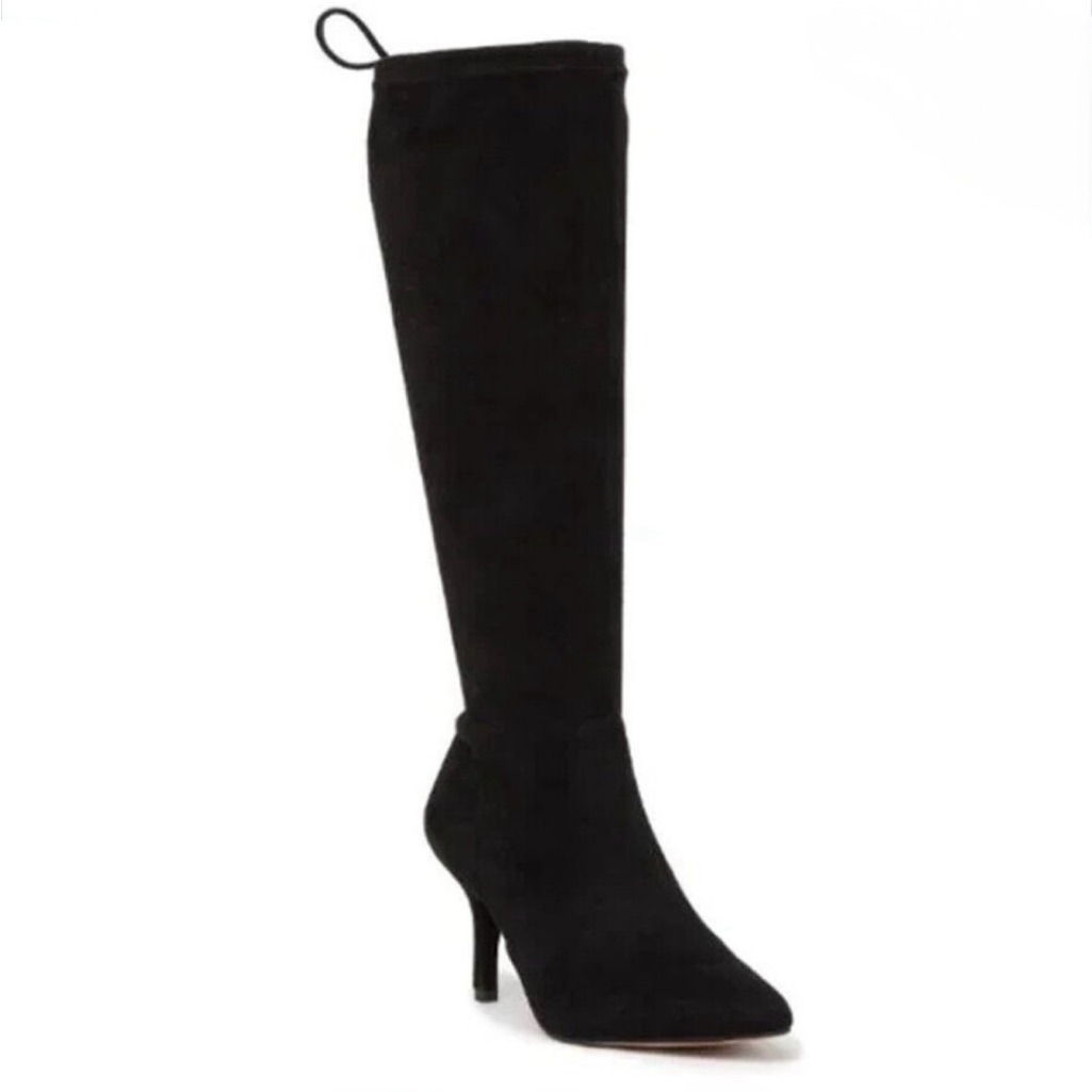 Vince Camuto Black Knee-High Heeled Boots